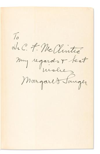 Sanger, Margaret (1879-1966) Six Titles, Including a Signed First Edition of her Autobiography.